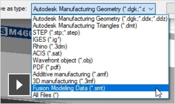 Models can be exported using additional file types