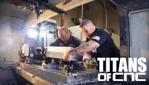 Titan's shop employees work together to optimize fixturing and machining.