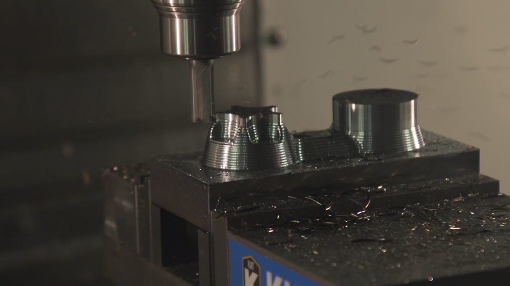 CNC mill machining metal