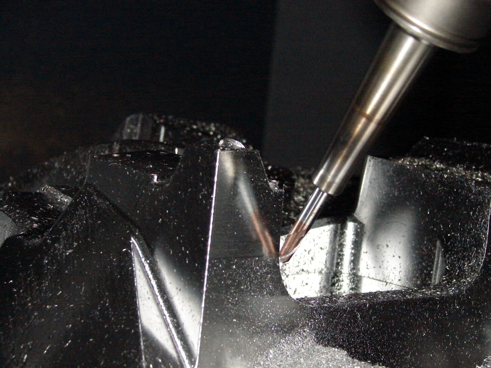Close up look at machining hardened steel