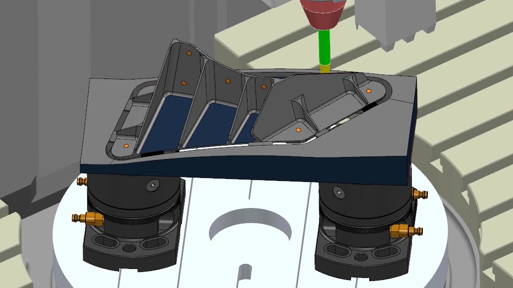 Collision checking in action on a complex aerospace part