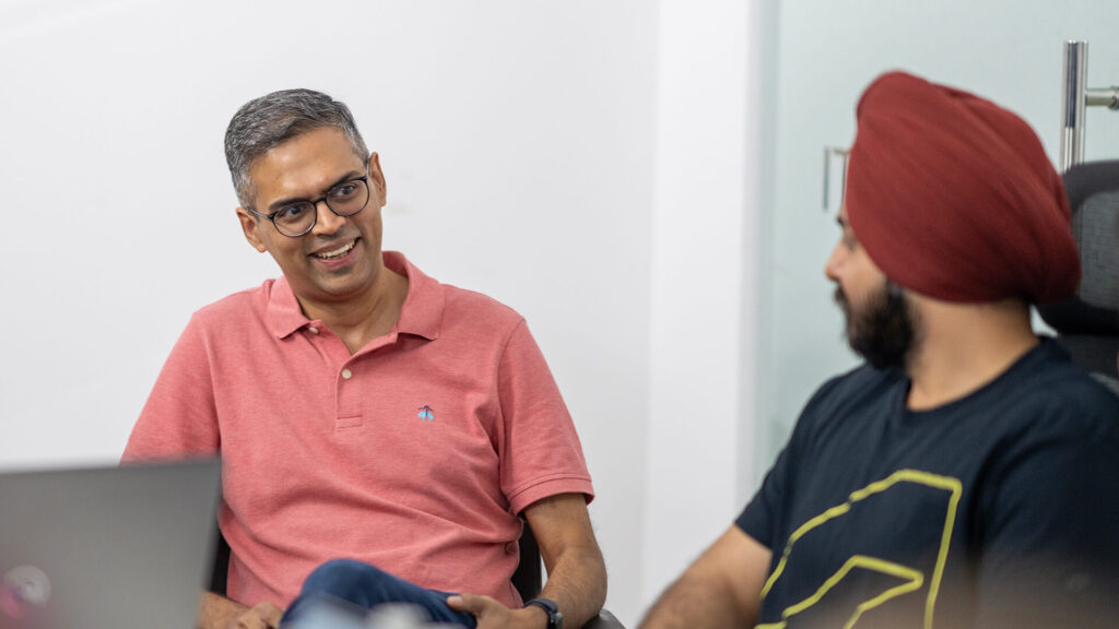 Kaushik Kappagantulu, Kheyti’s Co-founder and CEO, meets with the Autodesk team