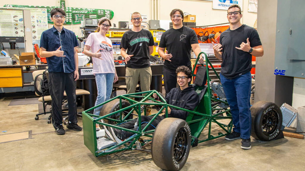 Students at the University of Hawaii Manoa's College of Engineering
