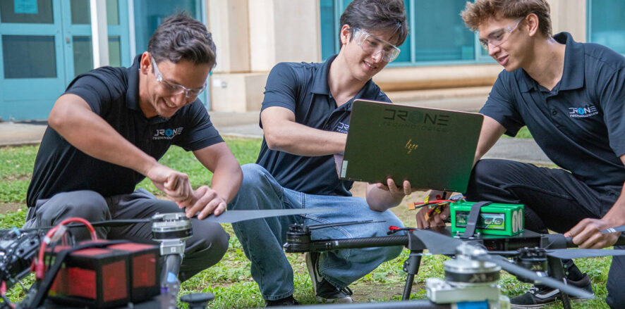 Students at the University of Hawaii Manoa's College of Engineering