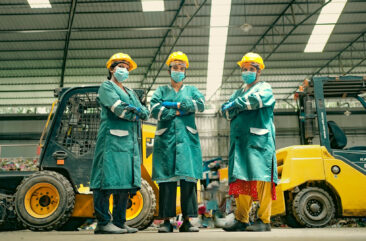 Inside the facility of Green Worms, Kerala, Plastic Waste Management Facility