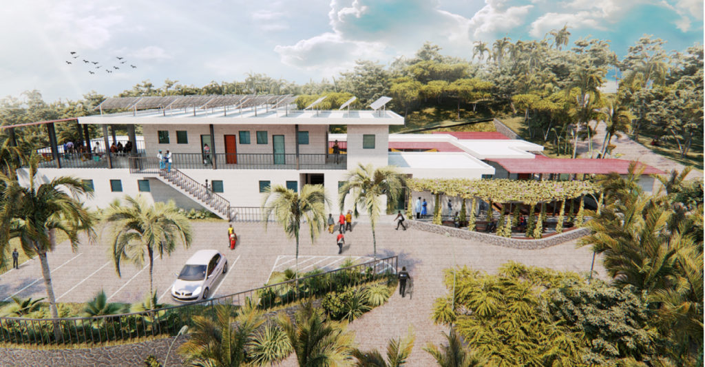 Rendering of Saint Rock Hospital in Haiti