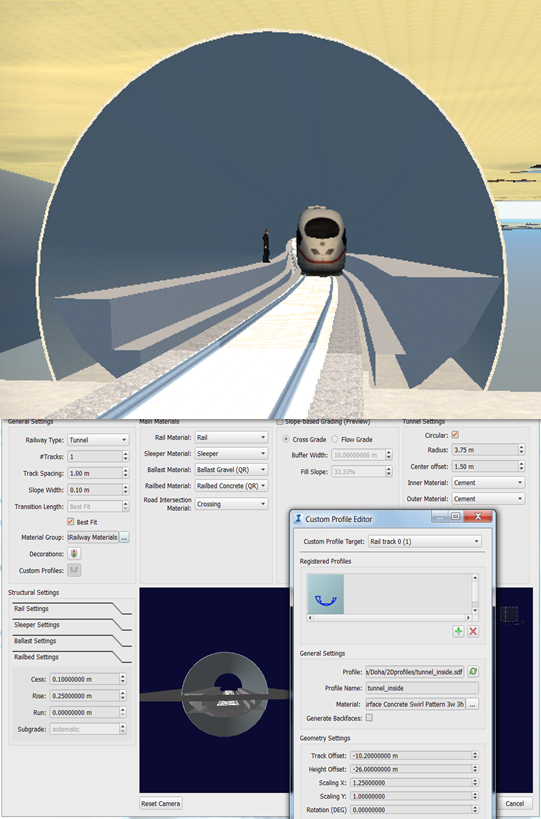 Rail - Circular tunnel and custom style editor
