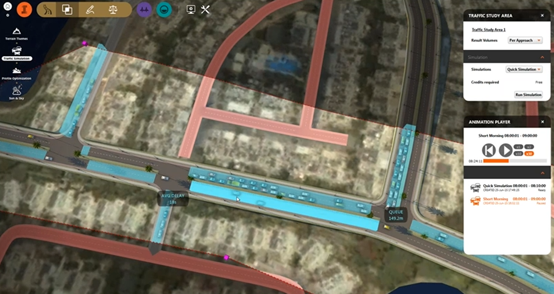 Traffic Simulation visuals