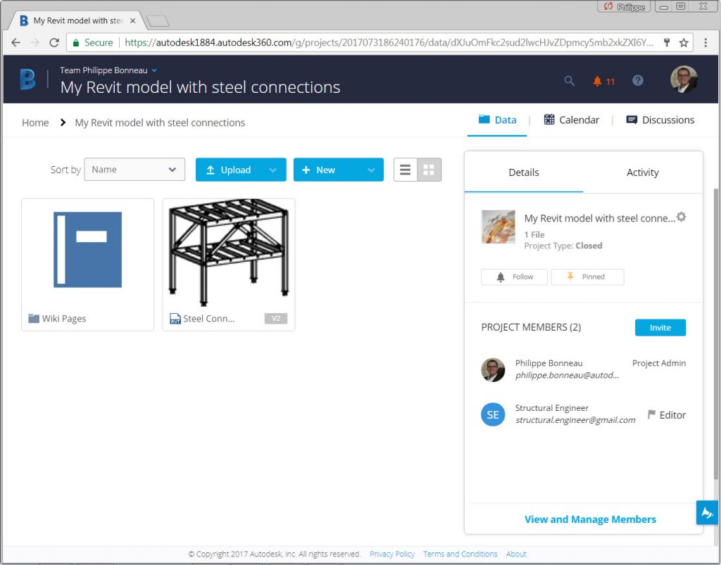 View and manage team members in BIM 360 Team