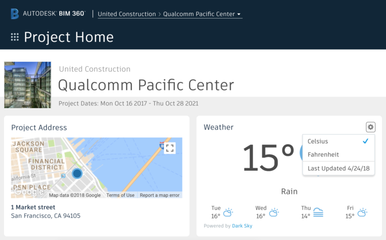 BIM 360 Project Home Update - April 24, 2018 - BIM 360 Release Notes