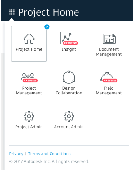BIM 360 Project Home is Live - BIM 360 Release Notes