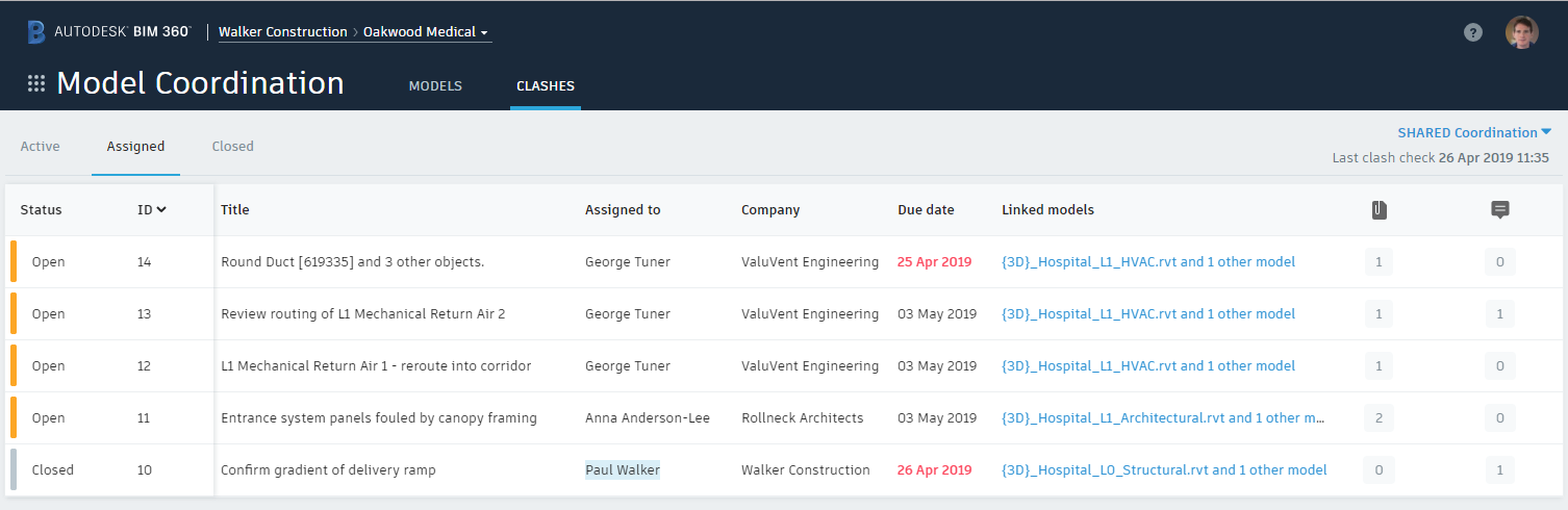 BIM 360 Model Coordination Update – April 29, 2019 - BIM 360 Release Notes