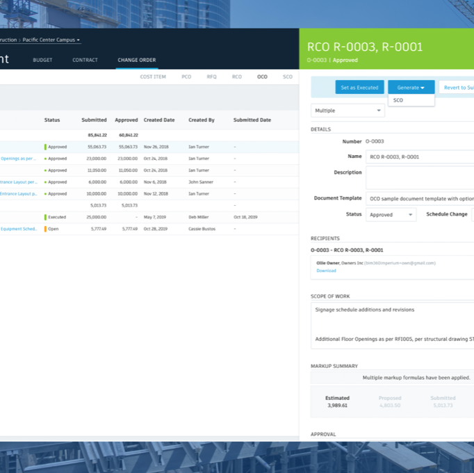 BIM 360 Cost Management Update - November 2019 - BIM 360 Release Notes