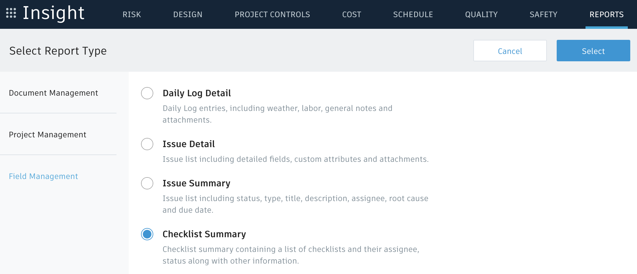 BIM 360 Reports - Issue Summary and Checklist Summary reports ...