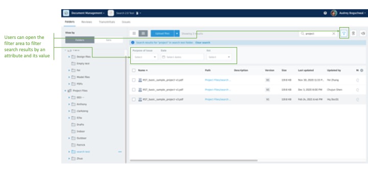 BIM 360 Docs Custom attributes filtering