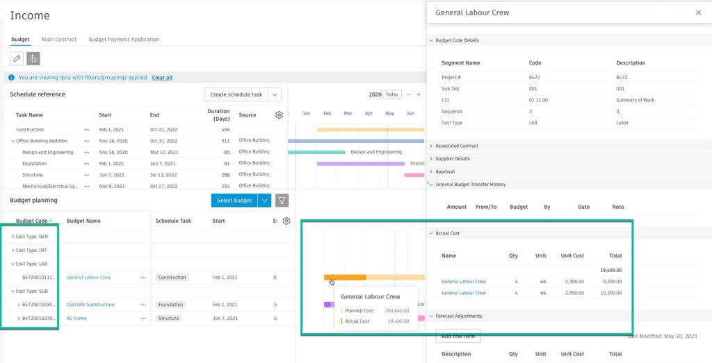 BIM 360 Cost Management Updates - May 2021 - BIM 360 Release Notes