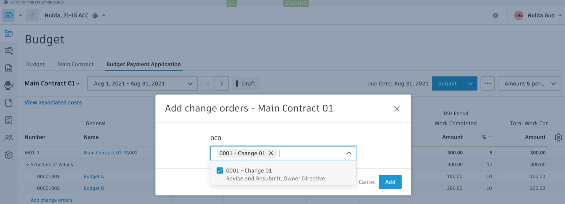 BIM 360 Cost Management Updates – September 2021 - BIM 360 Release Notes