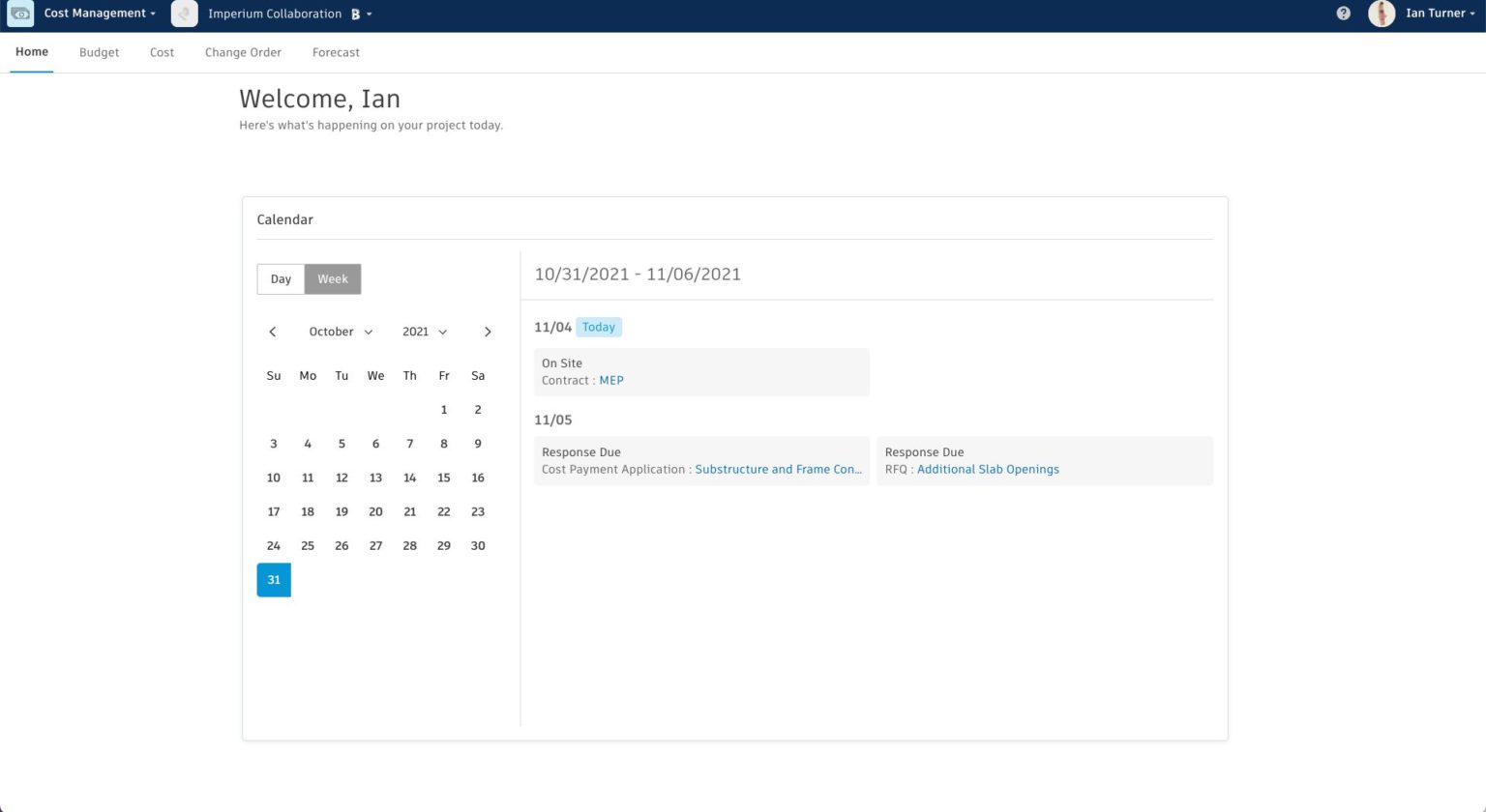 BIM 360 Cost Management Updates – November 2021 - BIM 360 Release Notes