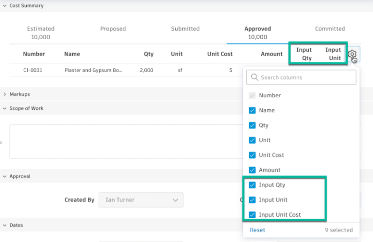 BIM 360 Cost Management Release – September 2022 - BIM 360 Release Notes