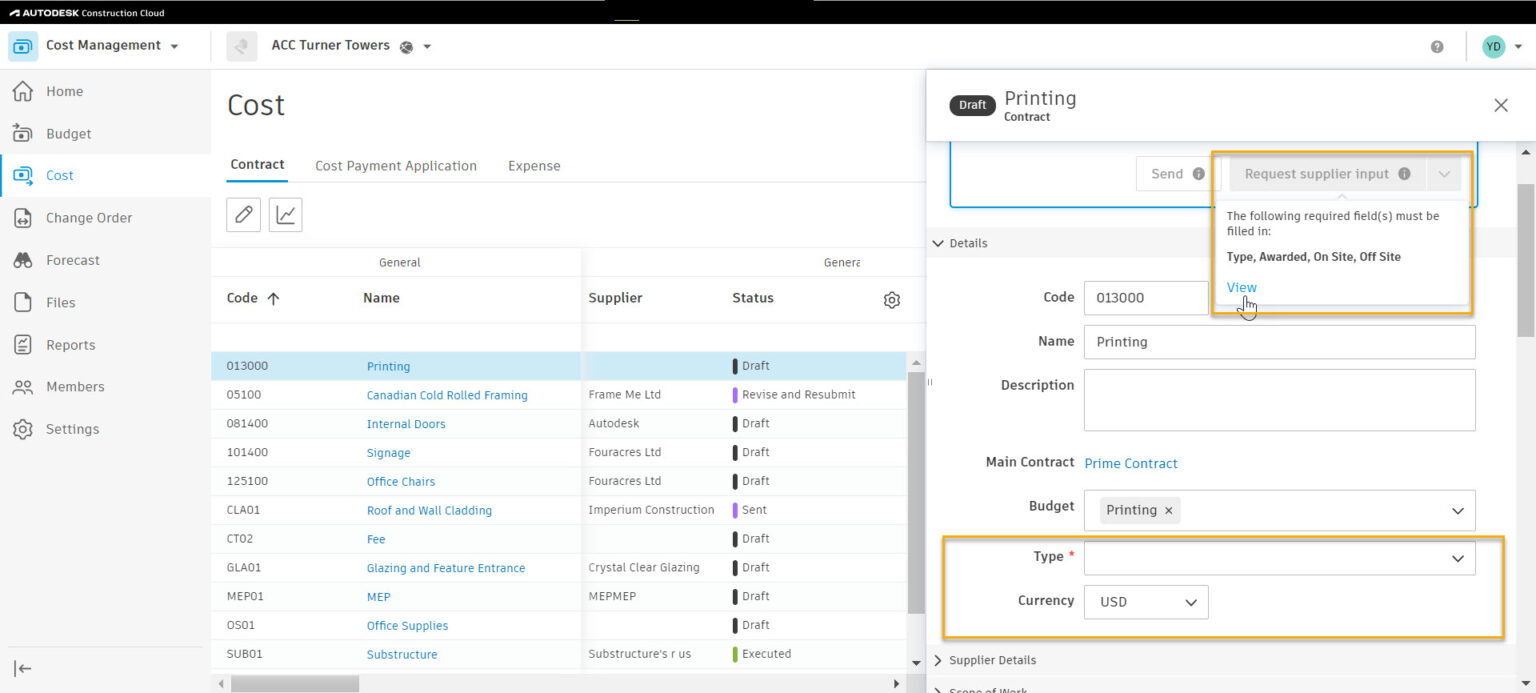 BIM 360 Cost Management - July 2023 - BIM 360 Release Notes