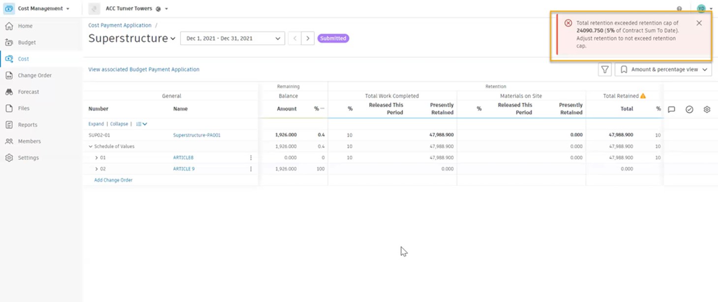 BIM 360 Cost Management - September 2023 - BIM 360 Release Notes