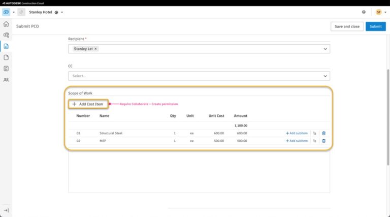 BIM 360 Cost Management - September 2023 - BIM 360 Release Notes