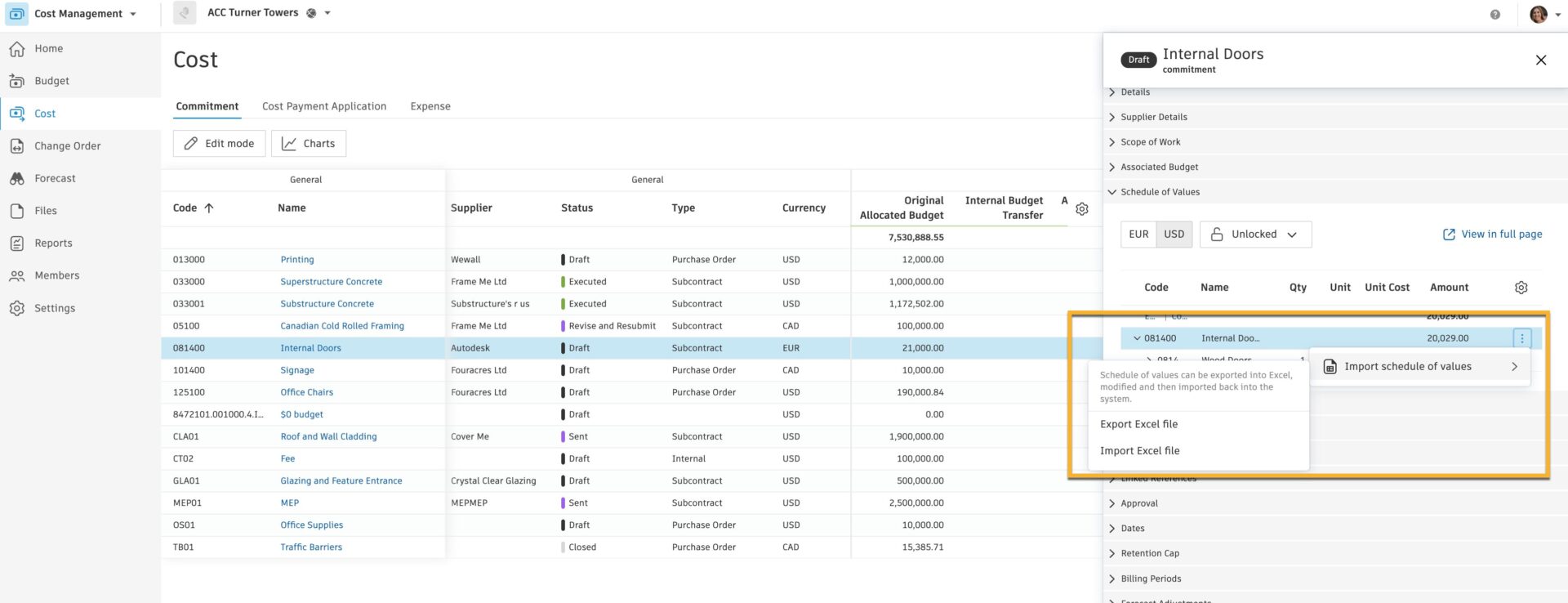 BIM 360 Cost Management - May 2024 - BIM 360 Release Notes
