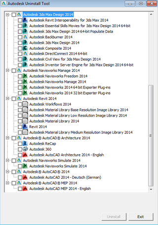 autodesk uninstall tool 2014