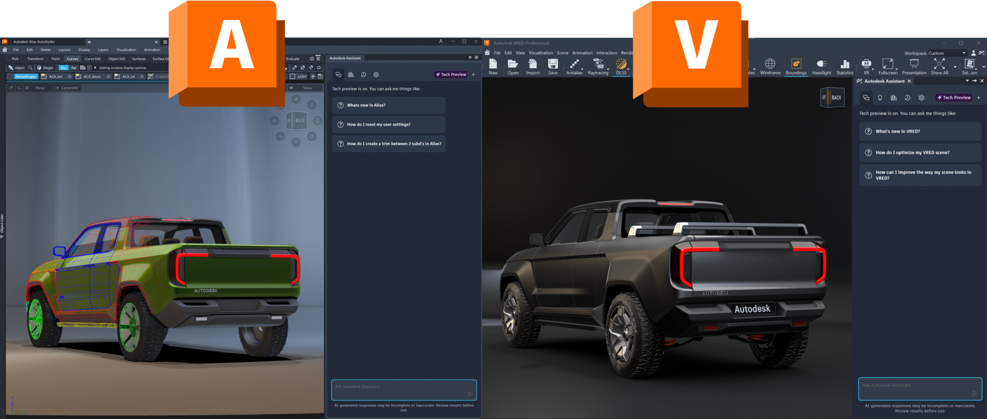 Autodesk Assistant is coming to Alias and VRED