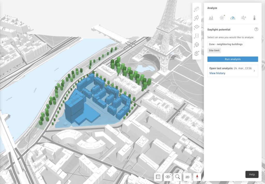 Autodesk Forma - Daylight Potential Analysis