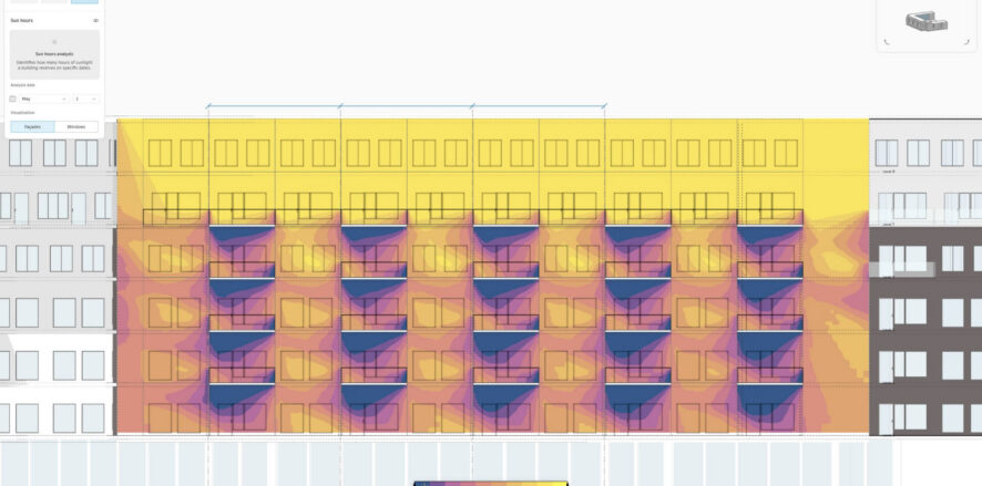 Forma Building Design sun hours analysis