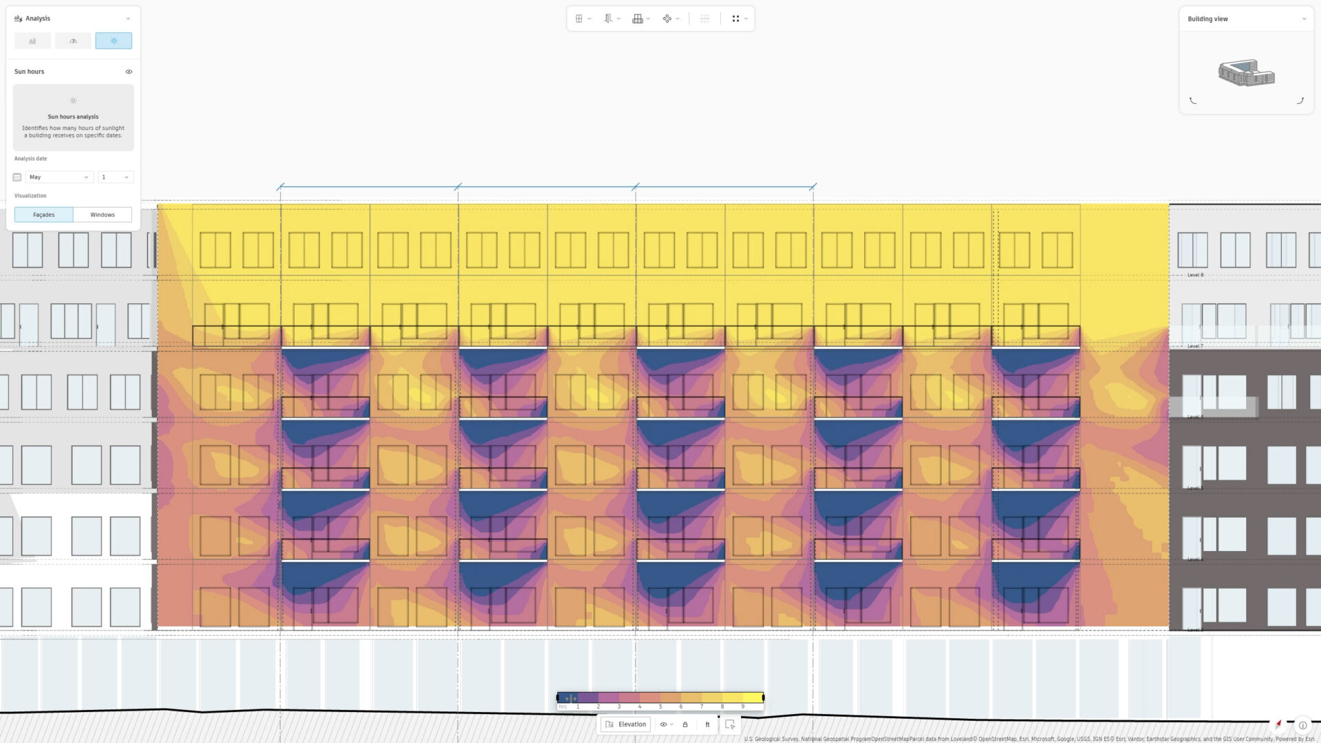 Forma Building Design sun hours analysis