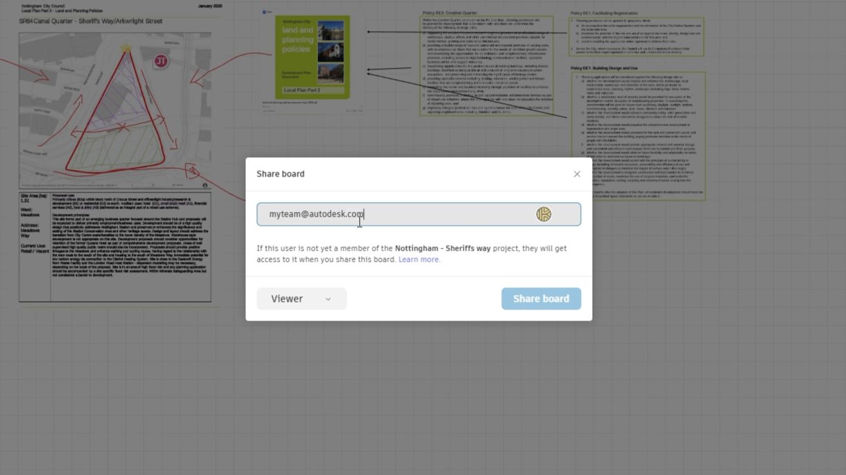 How to use Forma Board to capture design intent