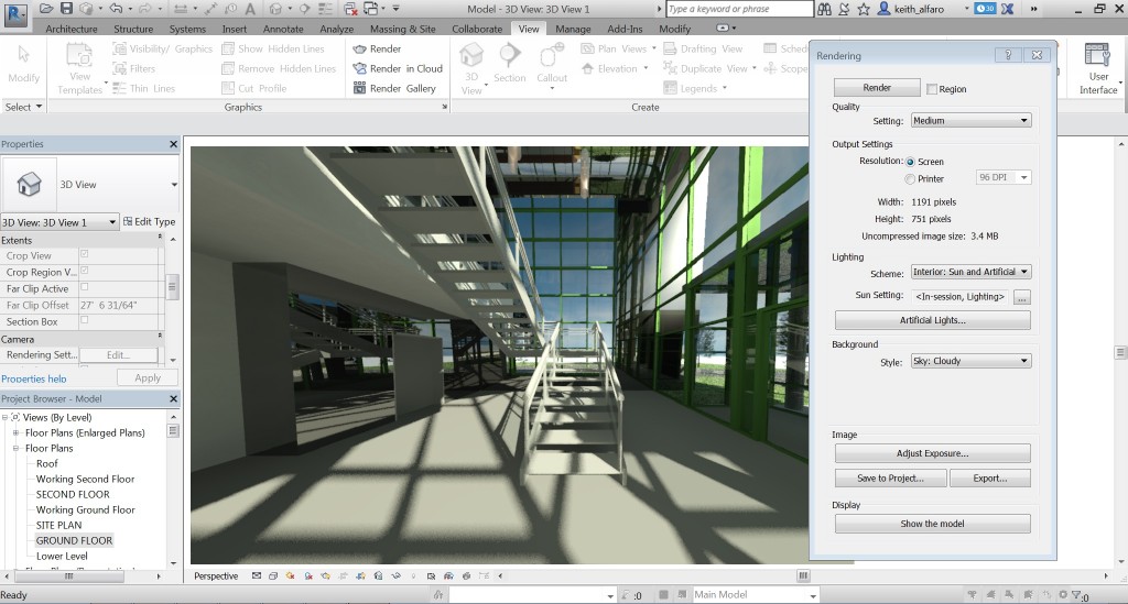 Render more quickly and accurately with Autodesk Raytracer, the default visualization engine in Revit 2017. 