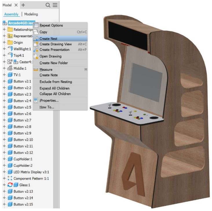 Autodesk Nesting dataset - the Portland Office Arcade Cabinet Dataset