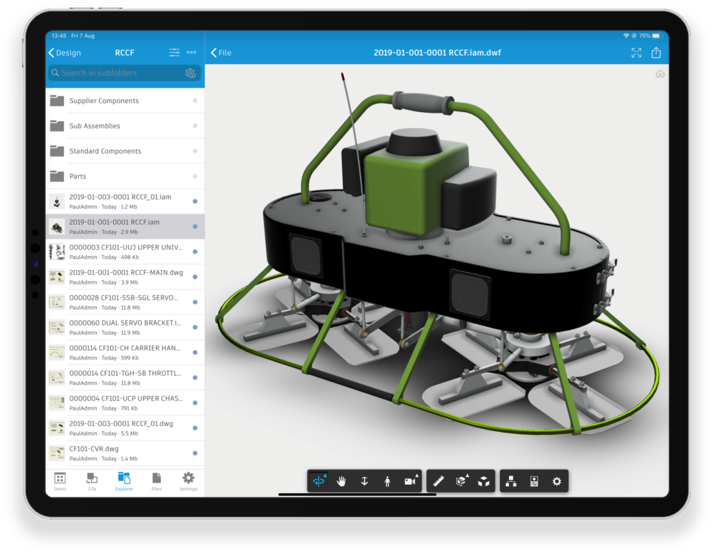 Vault mobile app model viewer