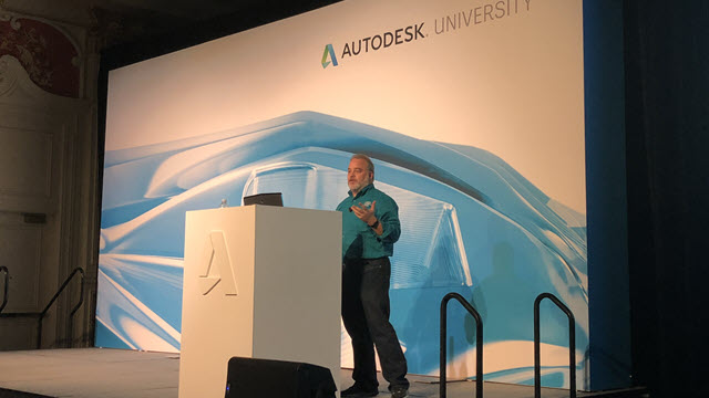 Jim O’Flaherty (Angry Elf) Teaching a class at Autodesk University