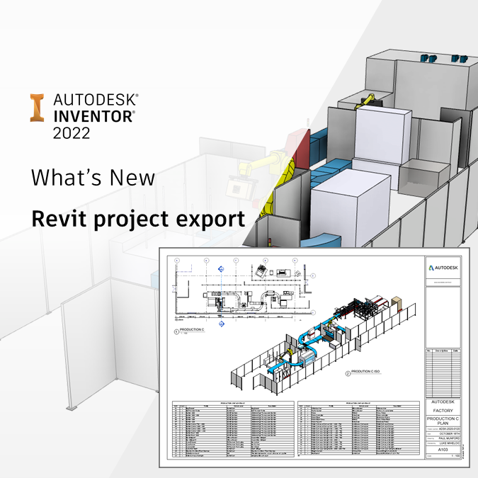 What's new In Inventor 2022 - export a Revit project (RVT) from Inventor