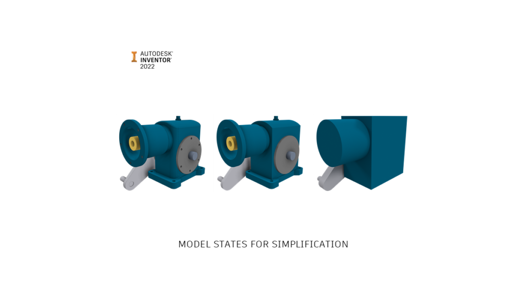 Autodesk Inventor 2022 model states for assembly simplification
