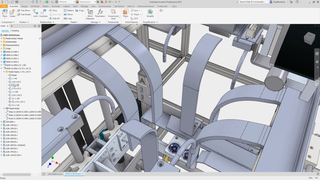 Autodesk Inventor what's New 2022: Model states for part files