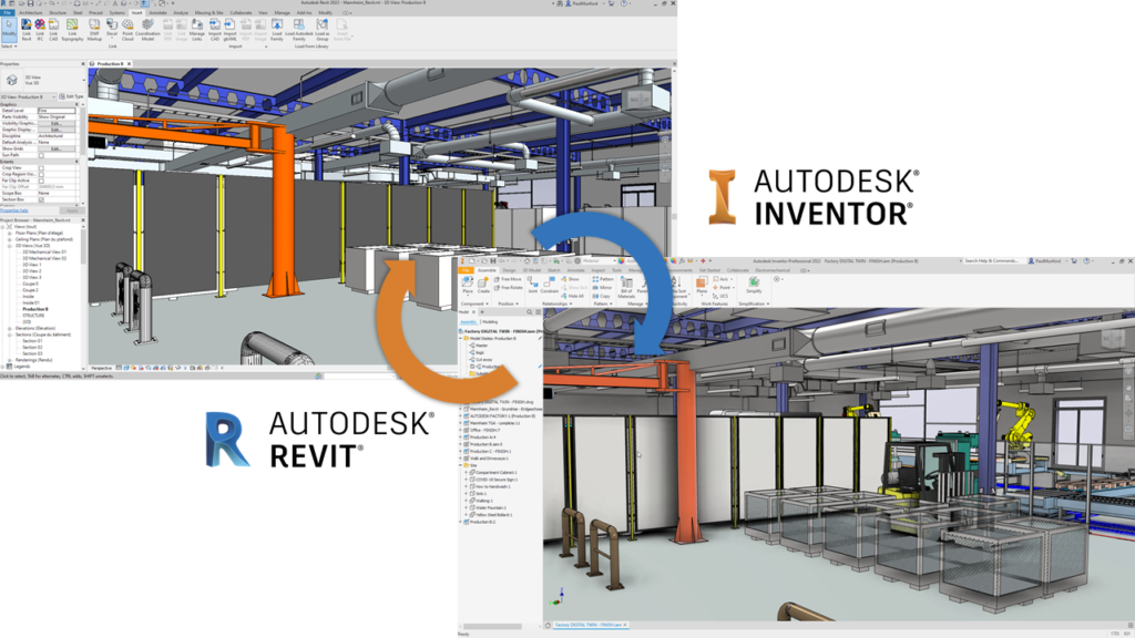 What's new In Inventor 2022 - export a Revit project (RVT) from Inventor