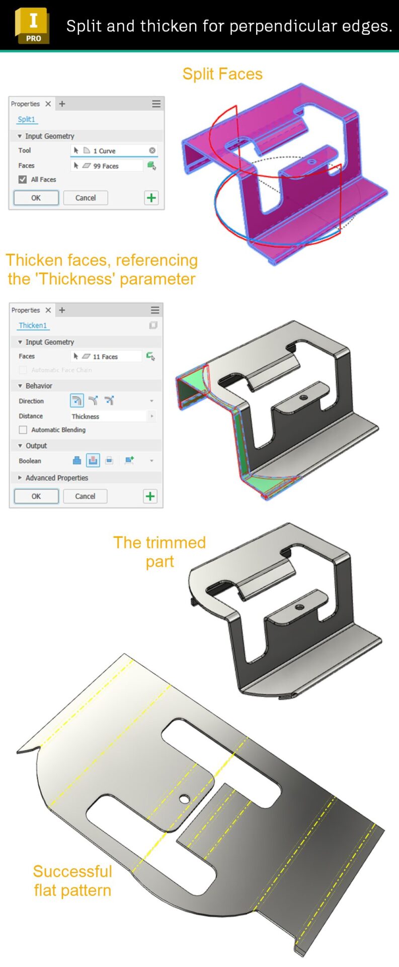 Autodesk Inventor Sheet Metal, Flat pattern success—Every time ...