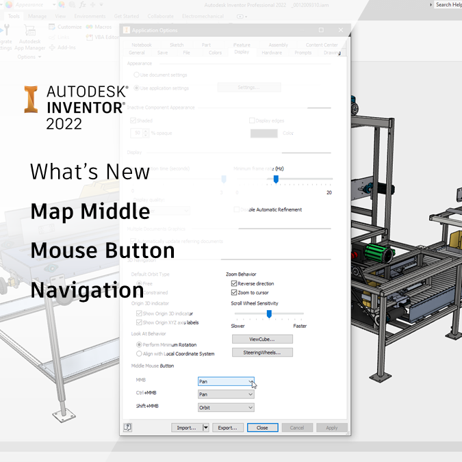 Autodesk Inventor 2022 mmb navigation mapping
