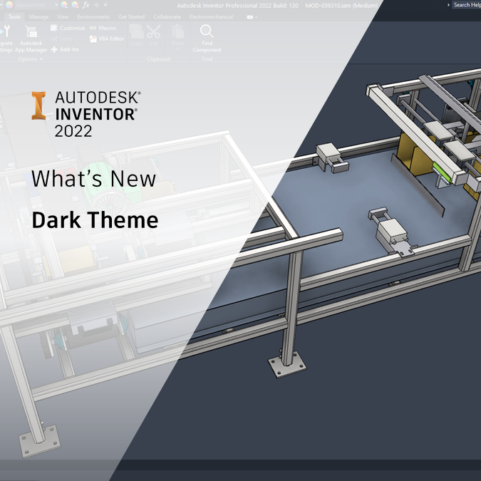 Autodesk Inventor what's new 2022: Dark Theme
