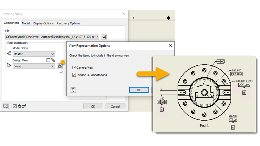 Autodesk Inventor 2022 drawing-view-options