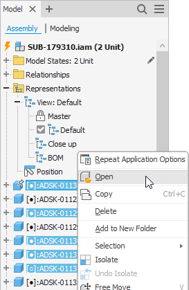 Autodesk Inventor 2022 open multiple files from the browser
