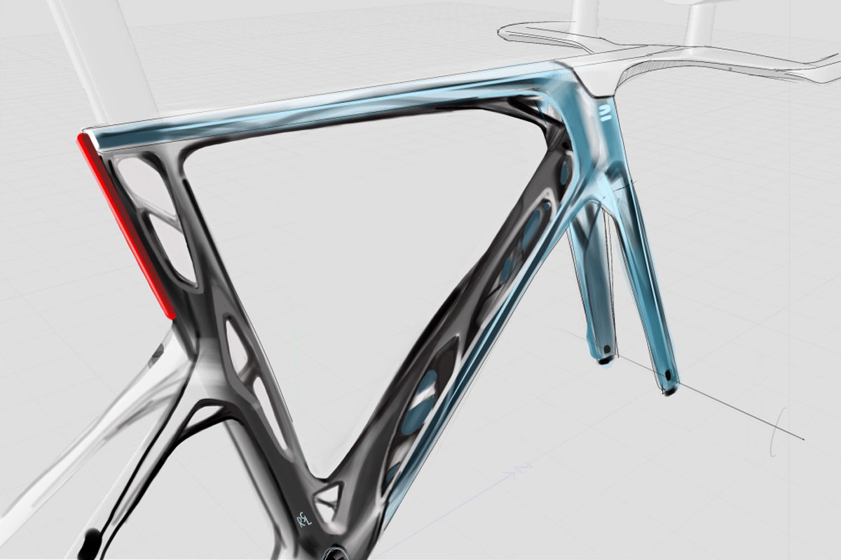 Modelo del cuadro del bicicleta creado con Diseño Generativo e Impresión 3D - Cortesía de Decathlon