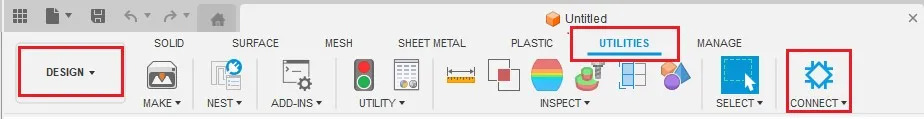 screenshot of Fusion 360 software ribbon interface