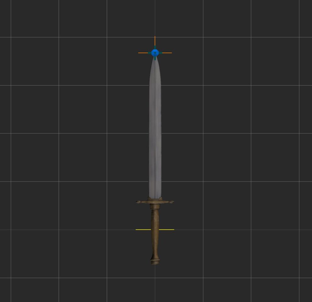 Image of a sword in motion builder