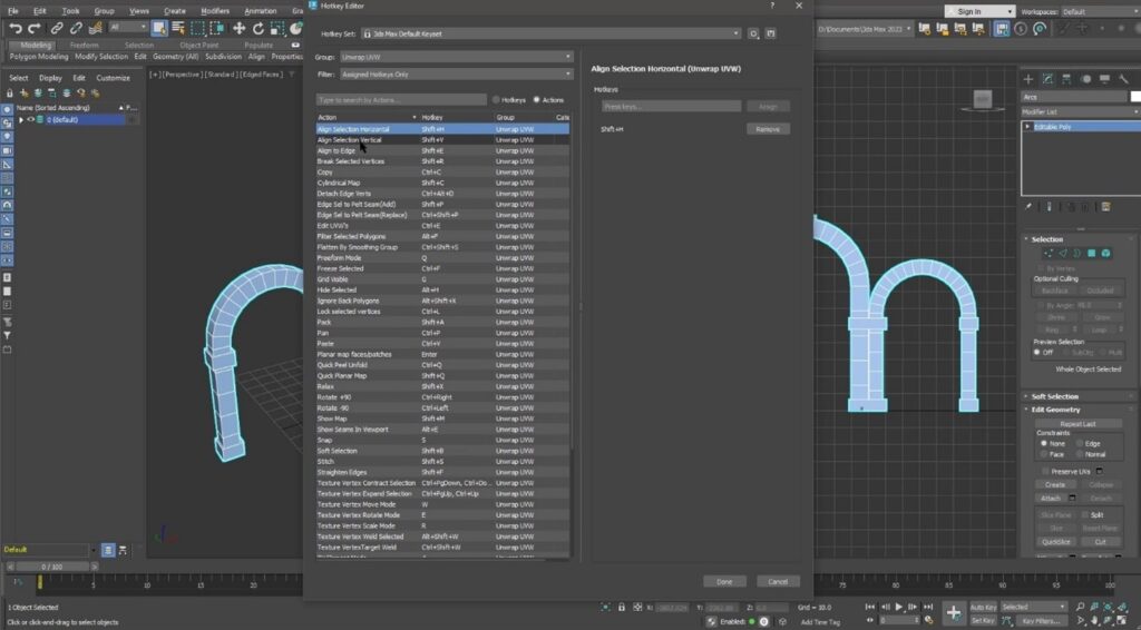 3ds Max 2023 Unwrap UVW keyboard improvements